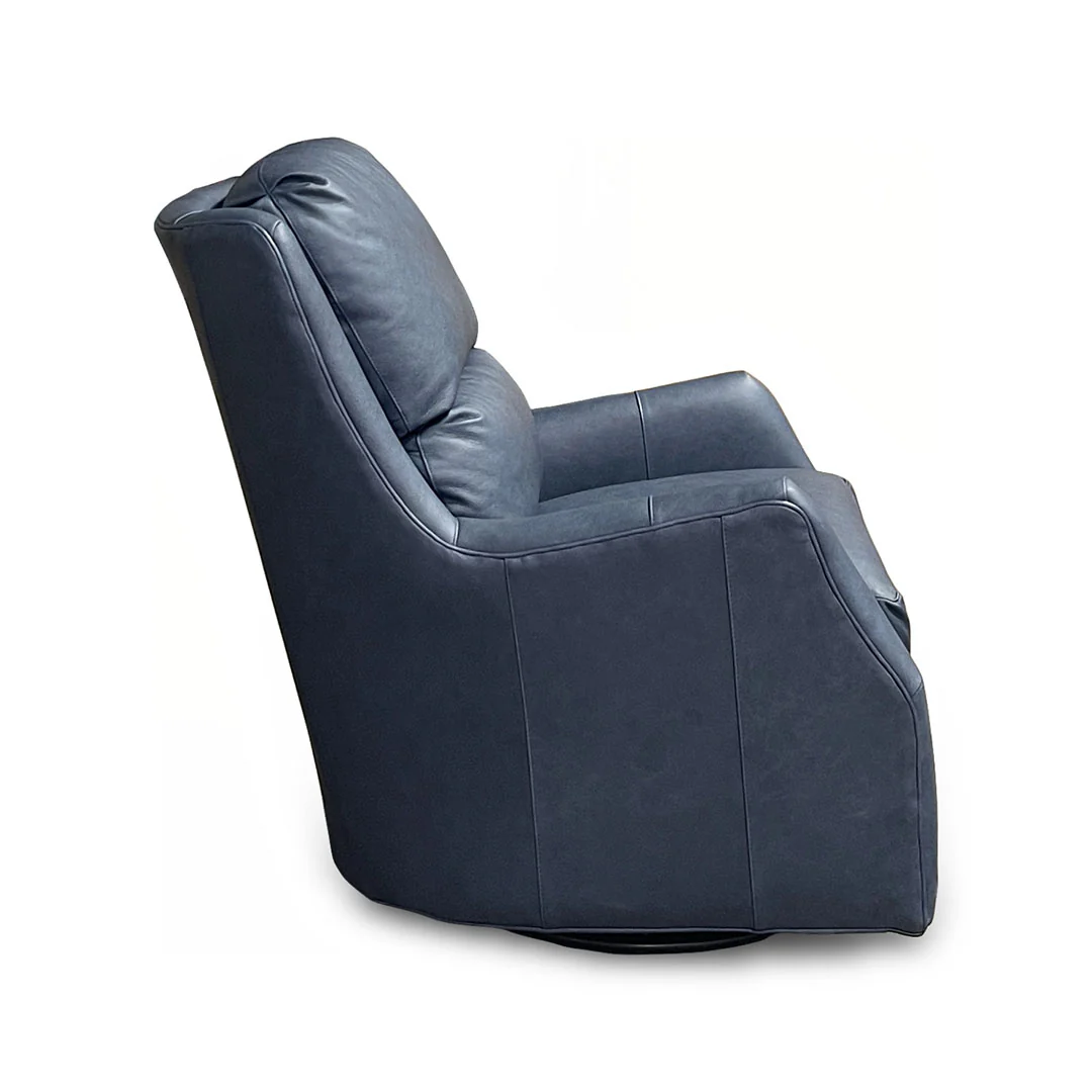 Lisa Leather Swivel Glider - Image 3