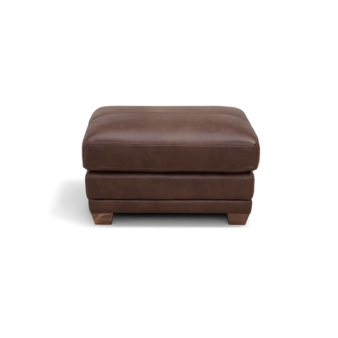 Livorno Leather Small Ottoman - Image 2