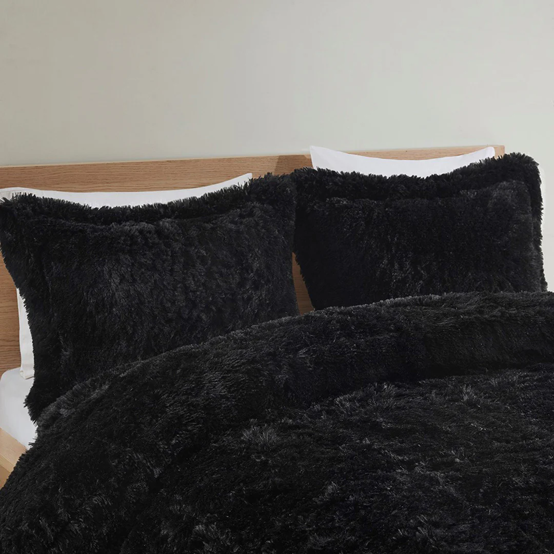 Malea Shaggy Long Fur Comforter Mini Set - Image 4