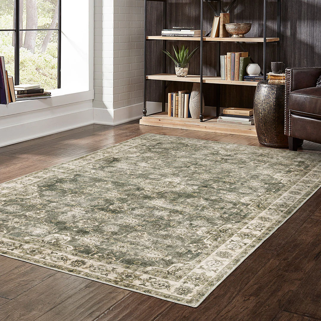 Malibu Olive Washable Rug - Image 2
