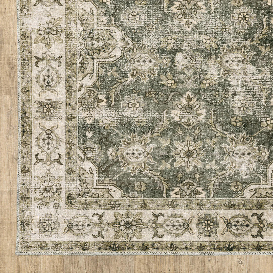 Malibu Olive Washable Rug - Image 4