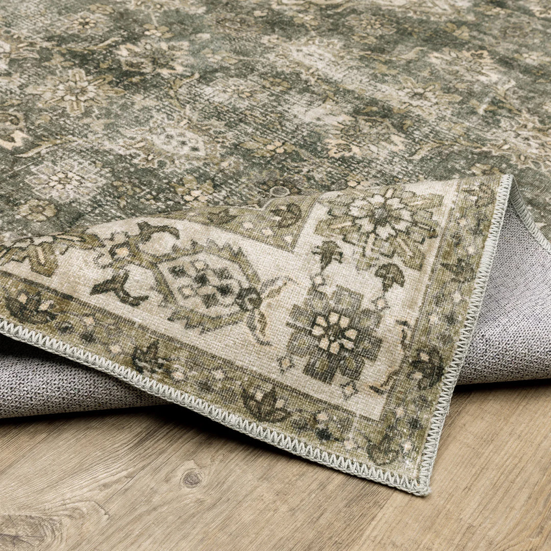 Malibu Olive Washable Rug - Image 7
