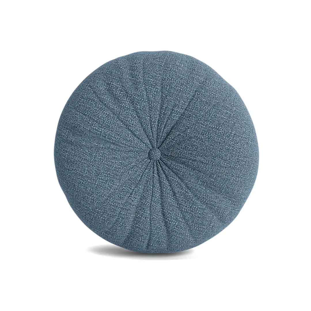 Minka French Blue Round Accent Pillow - Image 2