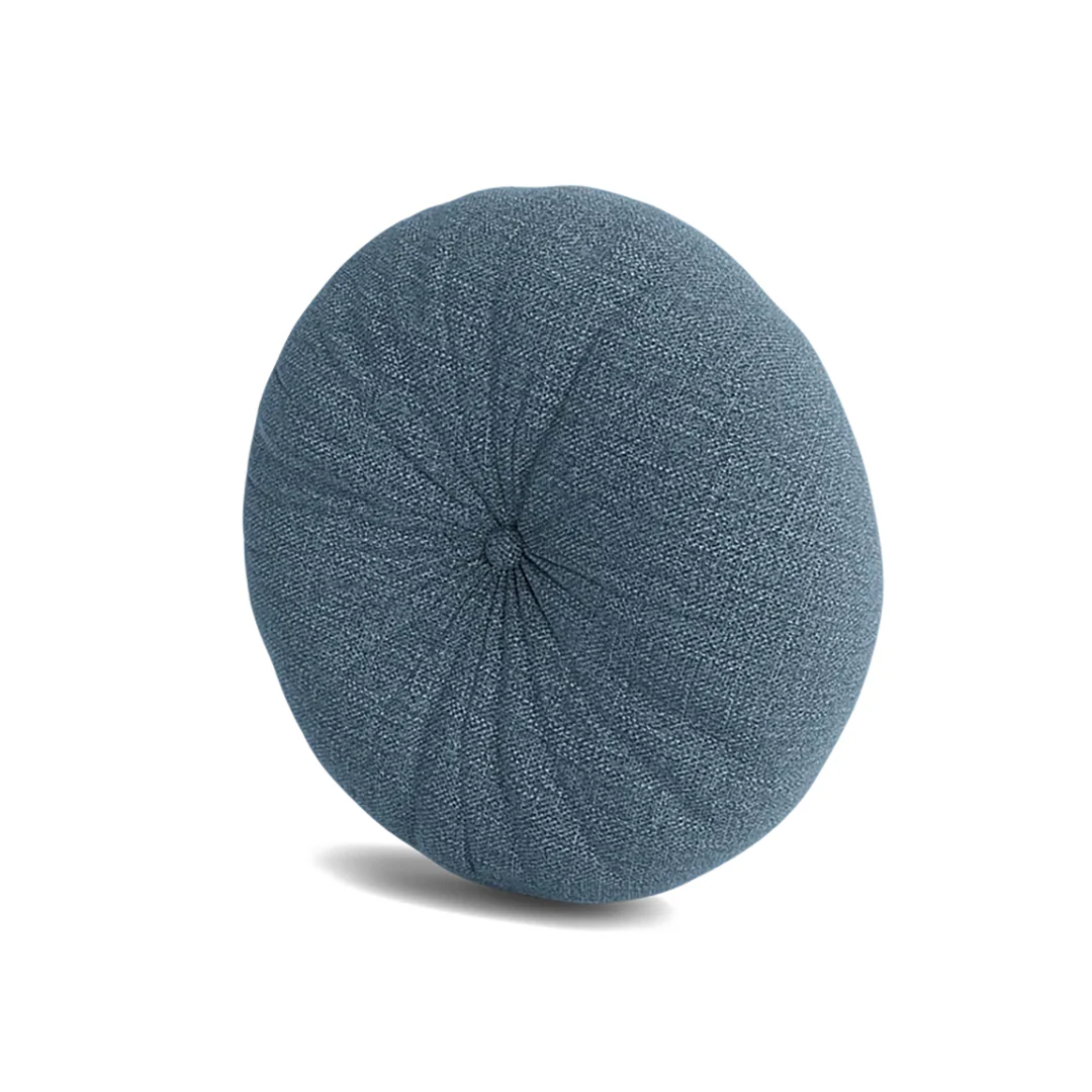 Minka French Blue Round Accent Pillow - Image 4
