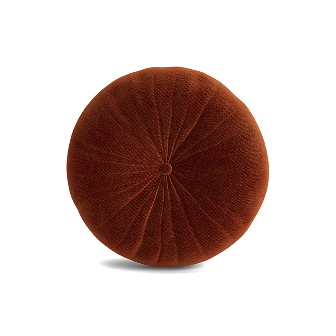 Minka Red Round Accent Pillow - Image 2