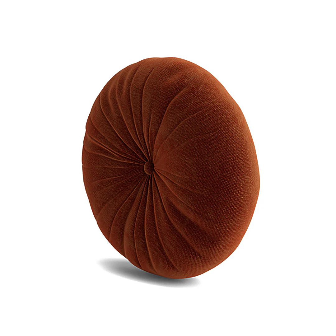 Minka Red Round Accent Pillow - Image 4