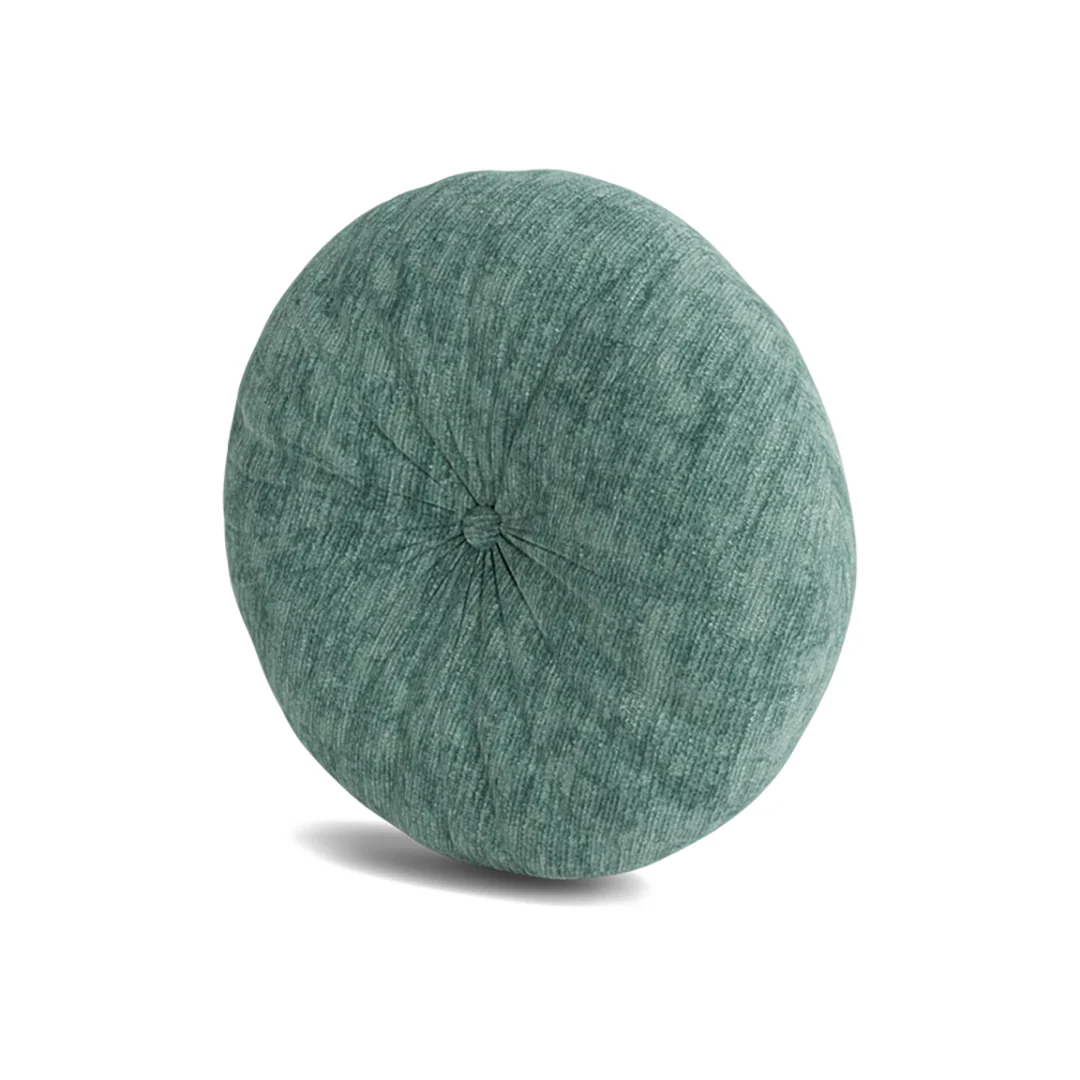 Minka Caribbean Blue Round Accent Pillow - Image 4