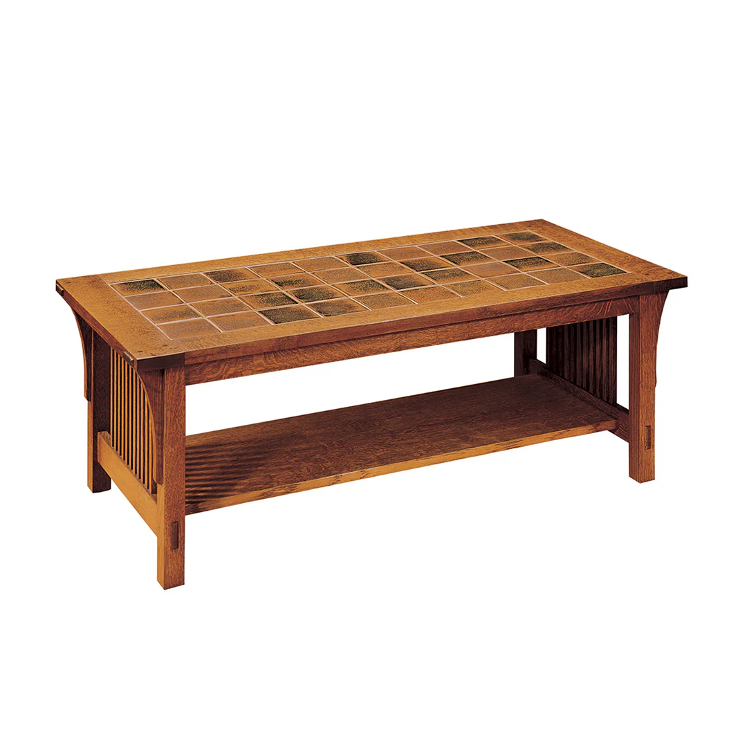 Mission Tile Top Cocktail Table