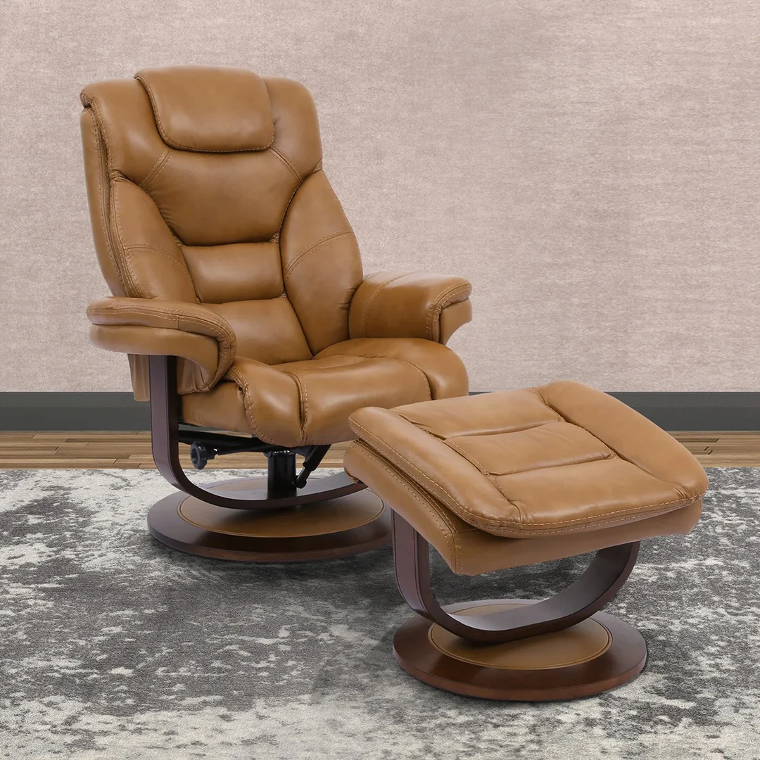 Oslo Manual Swivel Recliner with Ottoman - Image 4