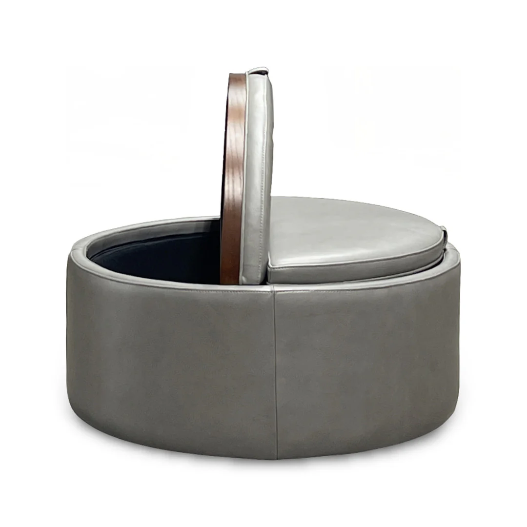 Montana Leather Storage Ottoman - Image 3