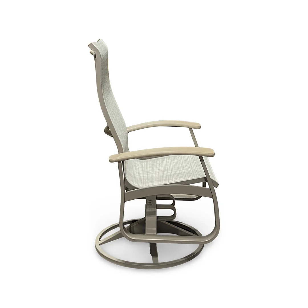 Montego Outdoor Sling Swivel Chair - Image 4