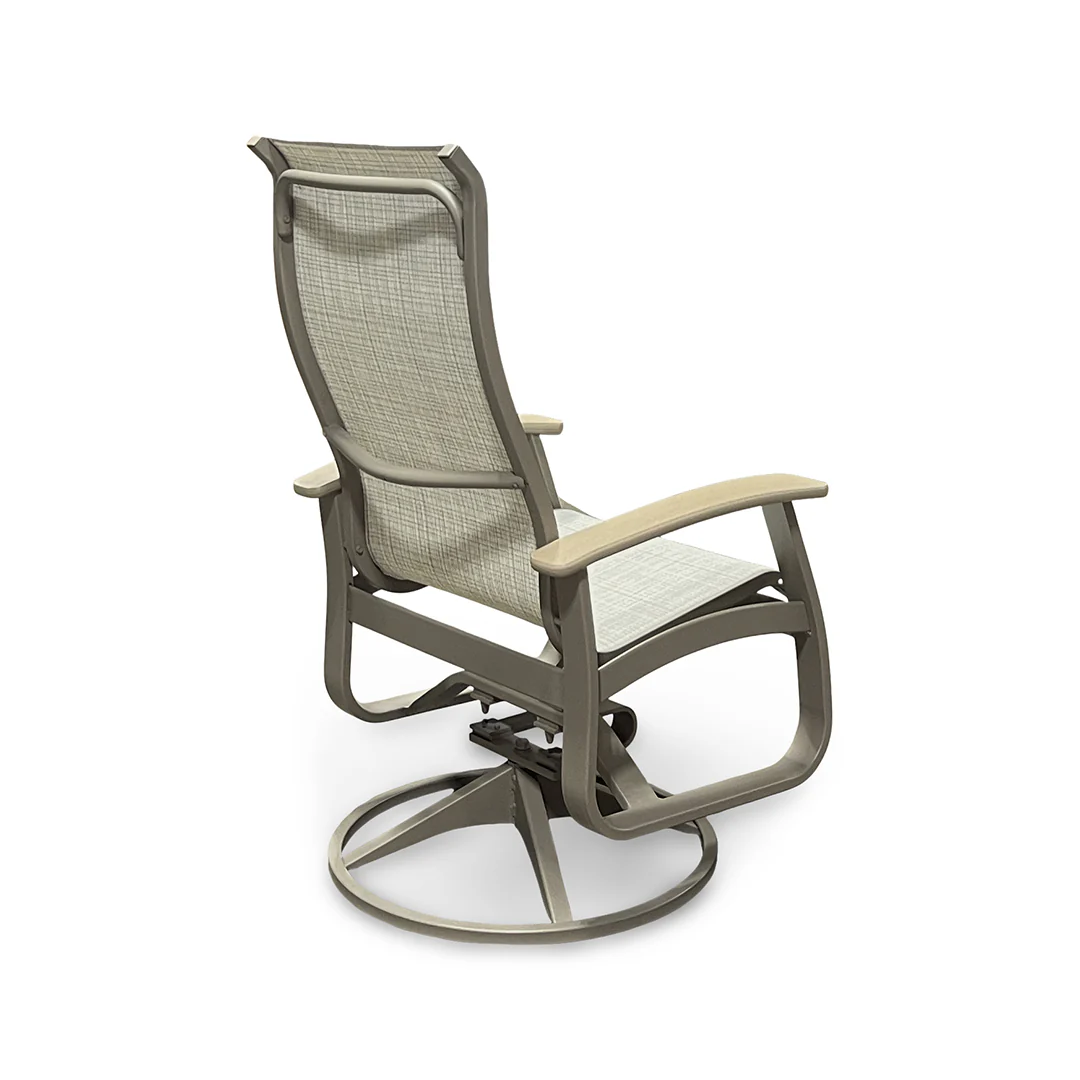 Montego Outdoor Sling Swivel Chair - Image 5