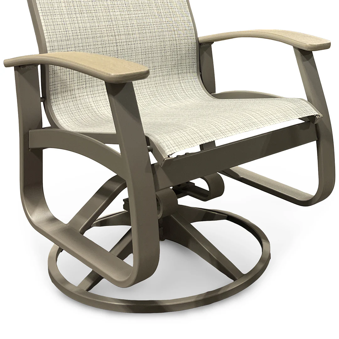 Montego Outdoor Sling Swivel Chair - Image 7