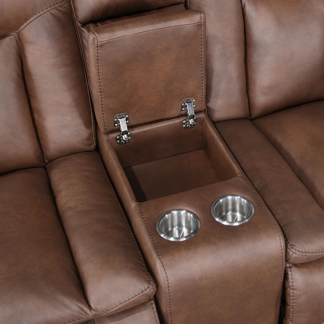 Morello Manual Reclining Loveseat with Console - Image 6