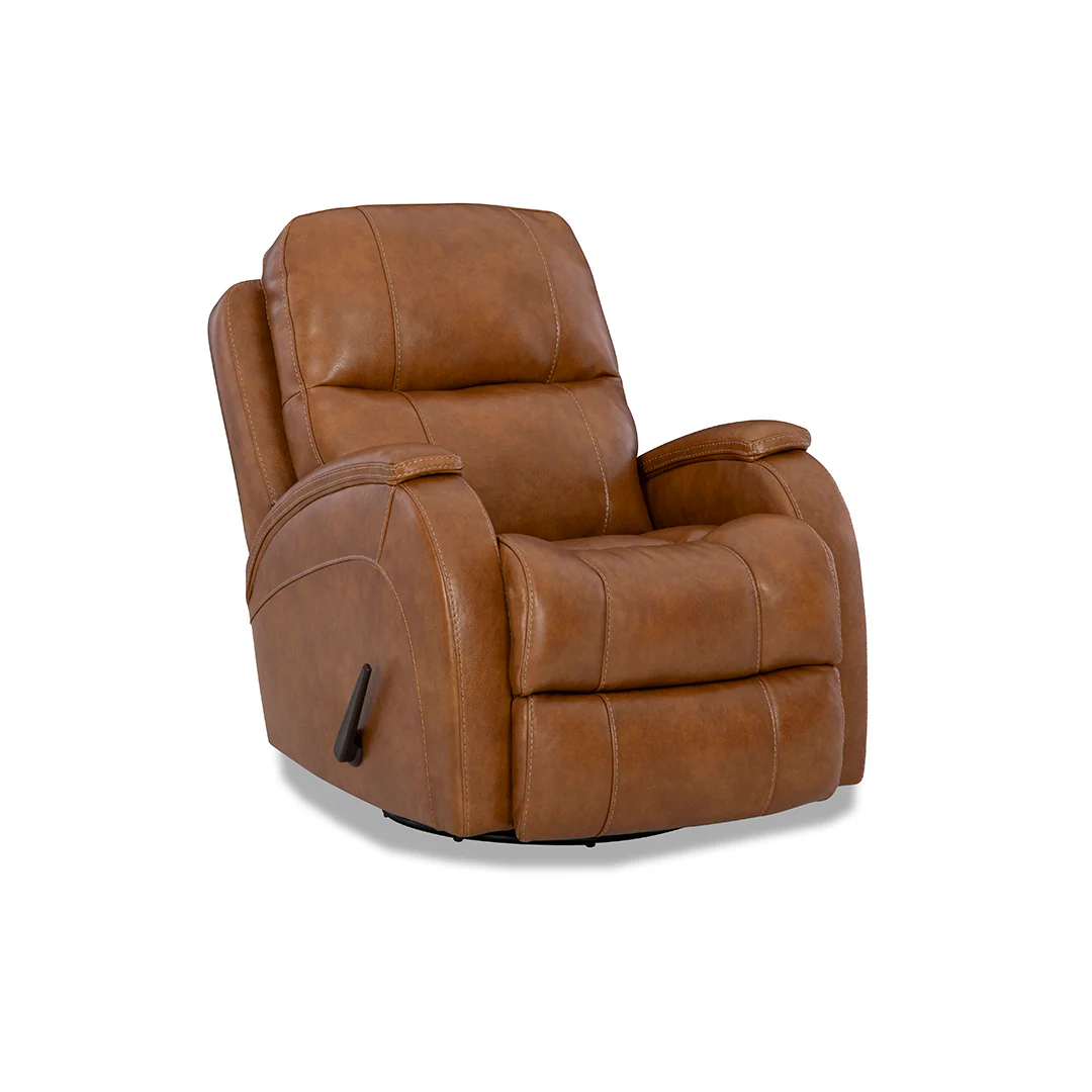 Phantom Leather Swivel Glider Recliner - Image 3
