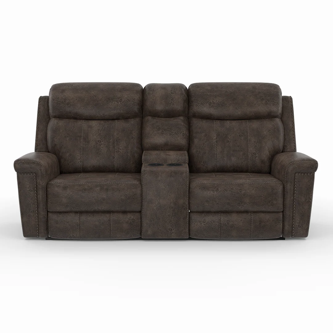 Quade Manual Reclining Loveseat with Console - Image 3