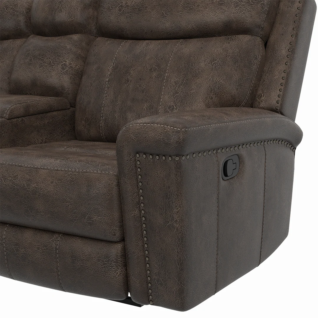 Quade Manual Reclining Loveseat with Console - Image 4