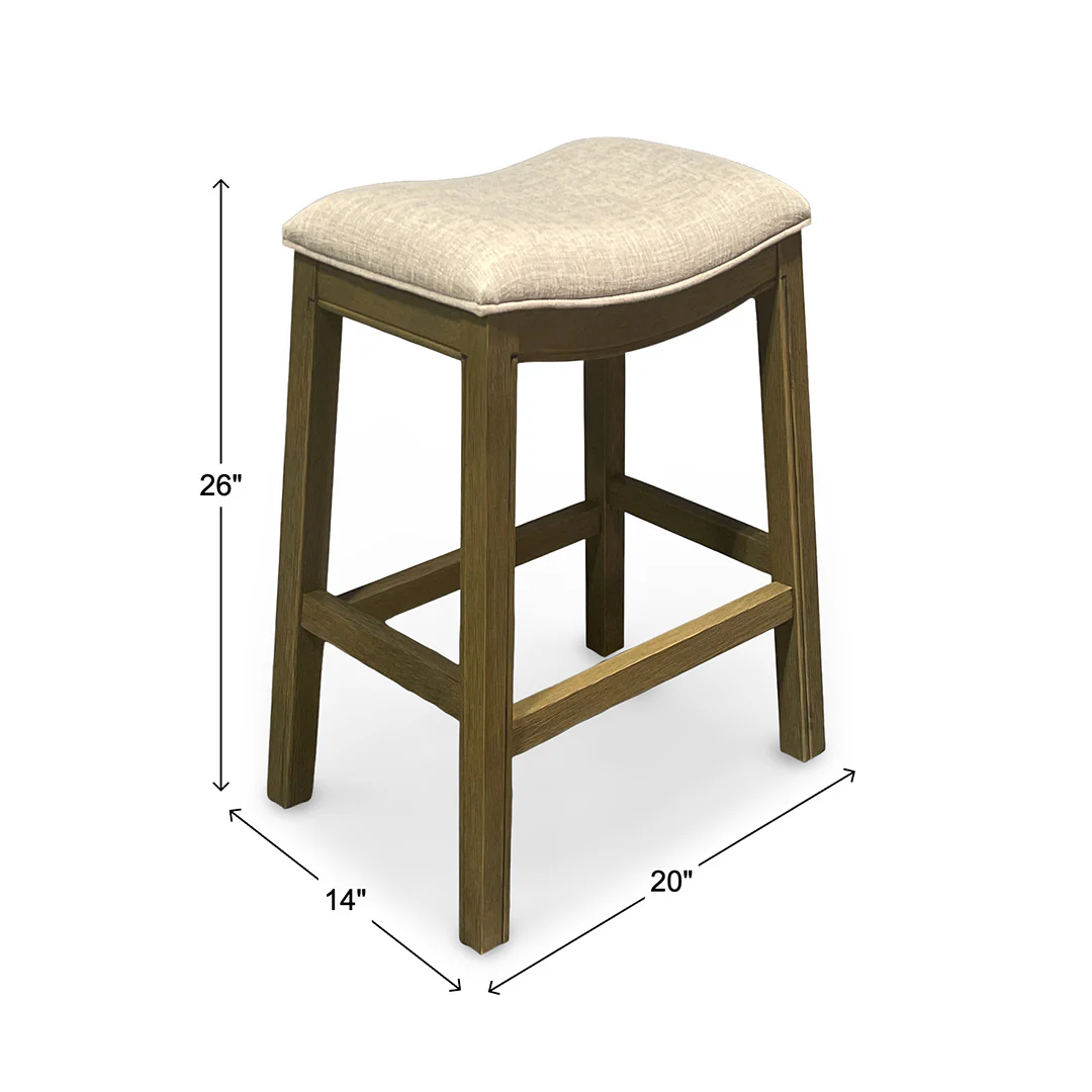 Rylan Upholstered Stool - Beige - Image 7