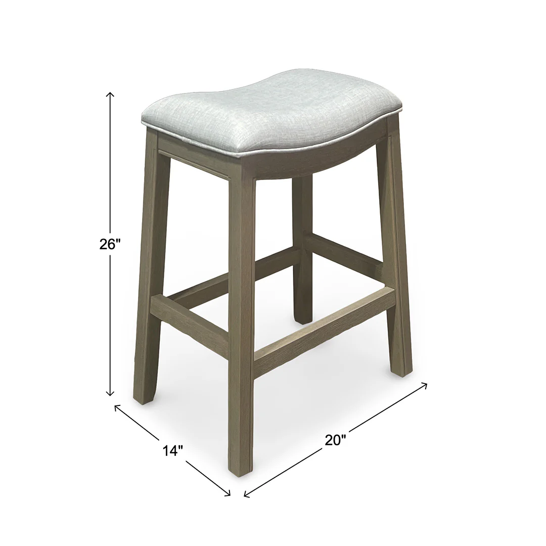 Rylan Upholstered Stool - Gray - Image 7
