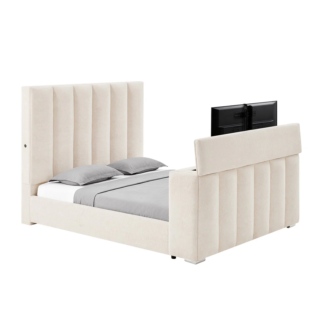 Serenity Upholstered Bed with Speakers - Image 4