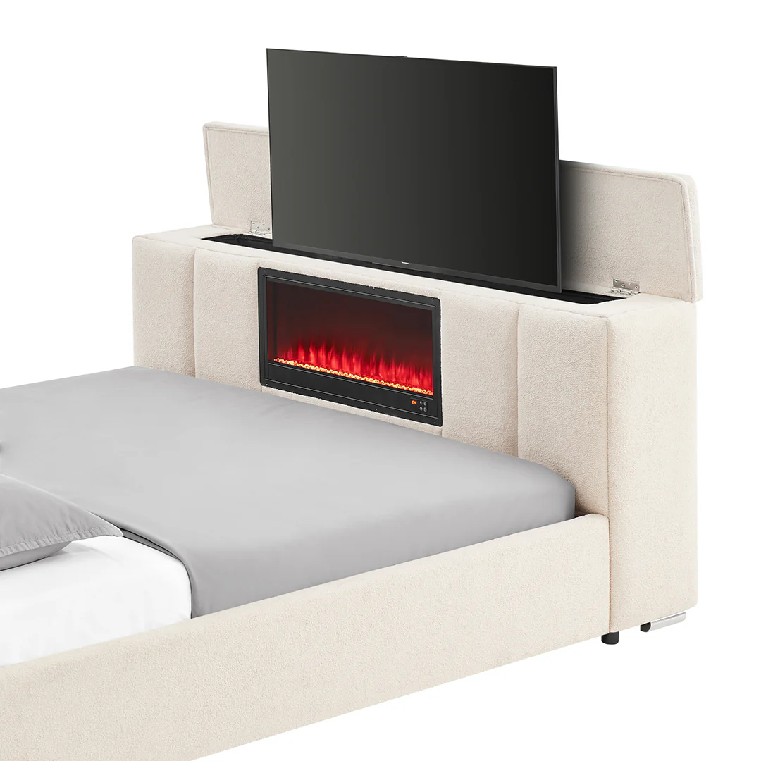 Serenity Upholstered Bed with Speakers - Image 5