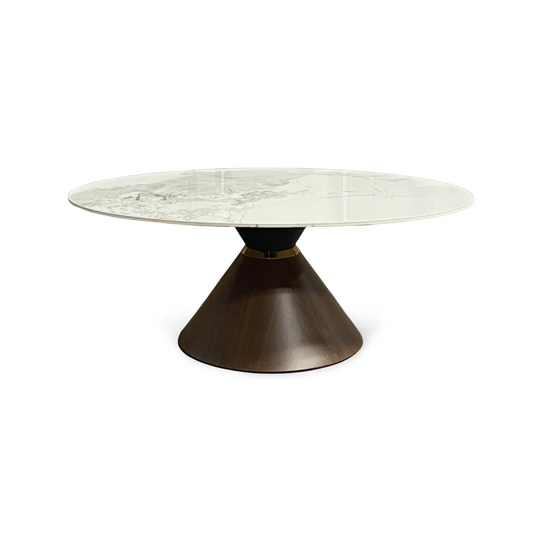 Sintered Stone Oval Cocktail Table - Image 3