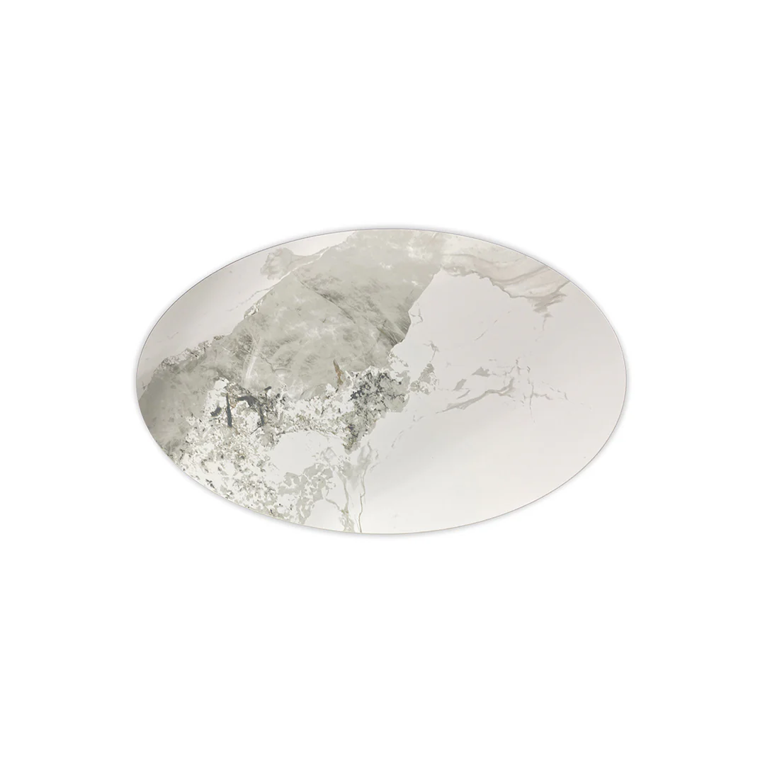 Sintered Stone Oval Cocktail Table - Image 5