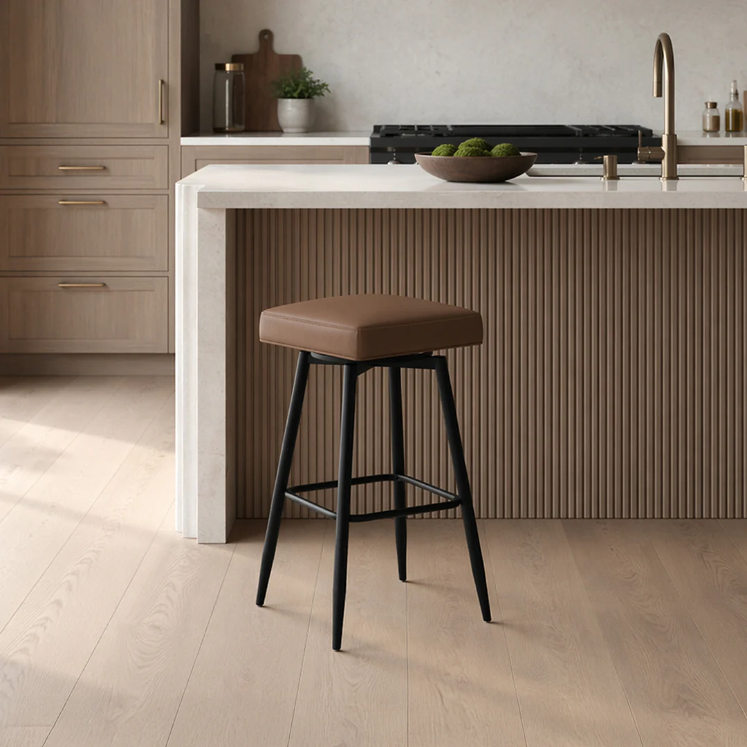 Square Bar Stool - Brown - Image 10