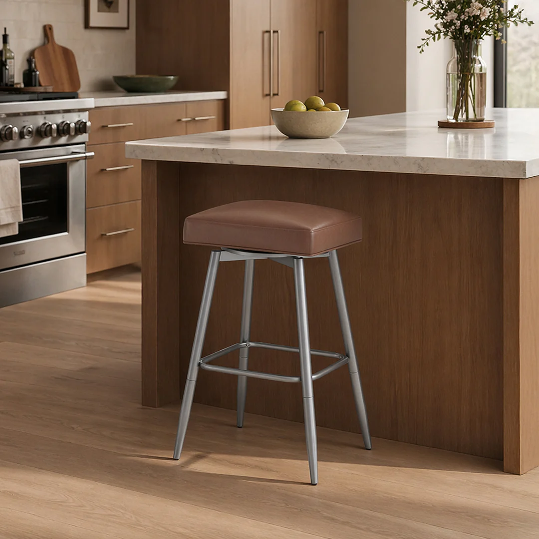 Square Bar Stool - Brown - Image 18