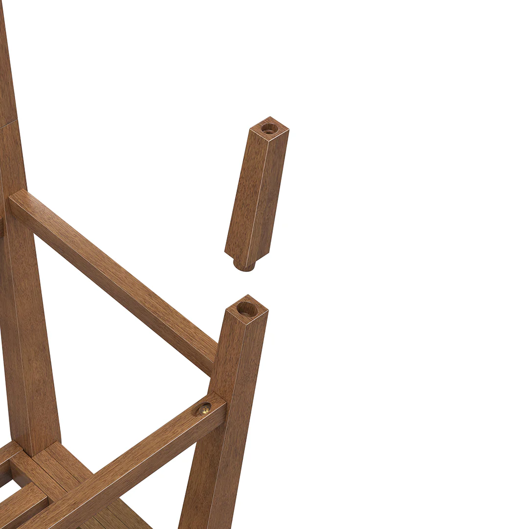 Square Bar Stool - Brown - Image 5