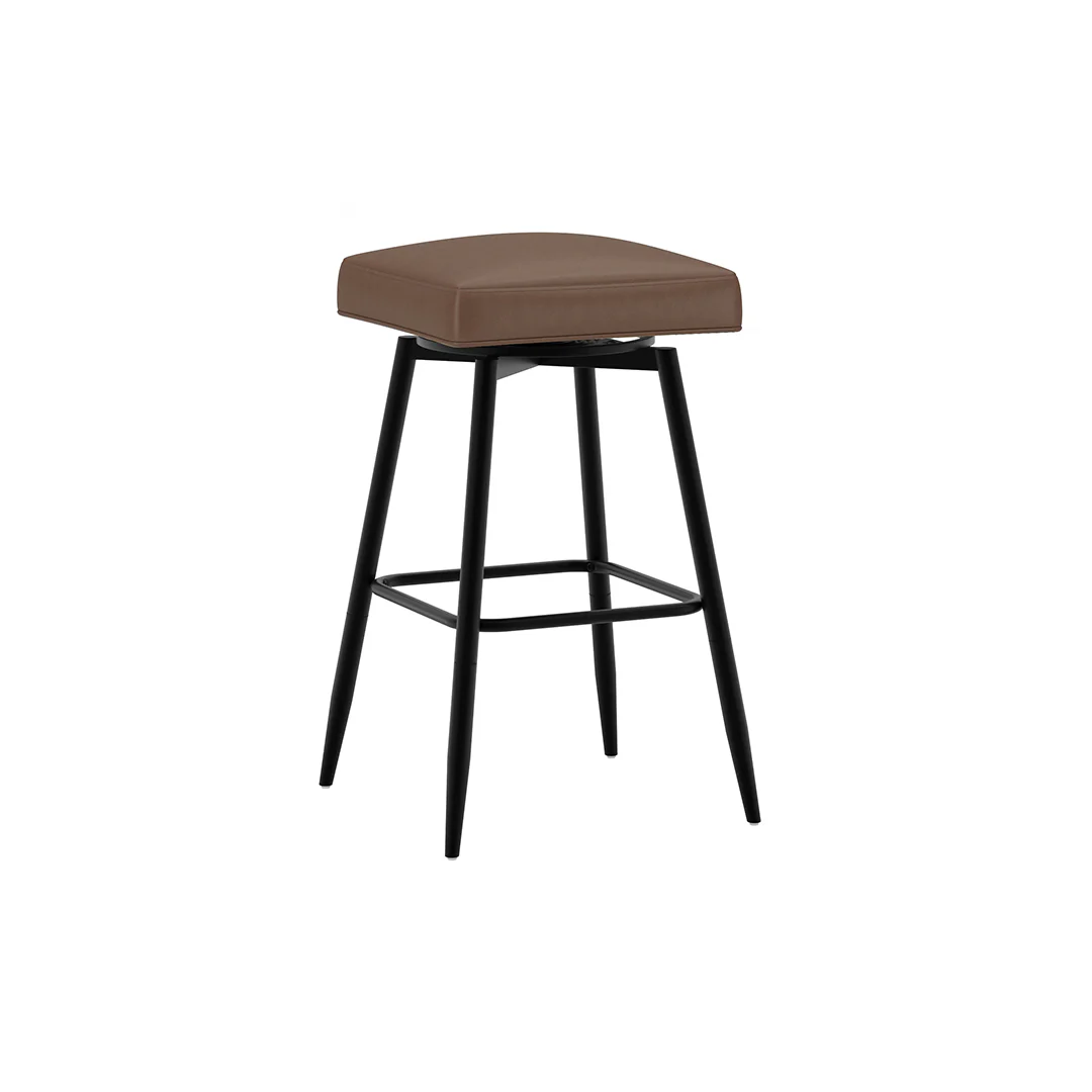 Square Bar Stool - Brown - Image 9