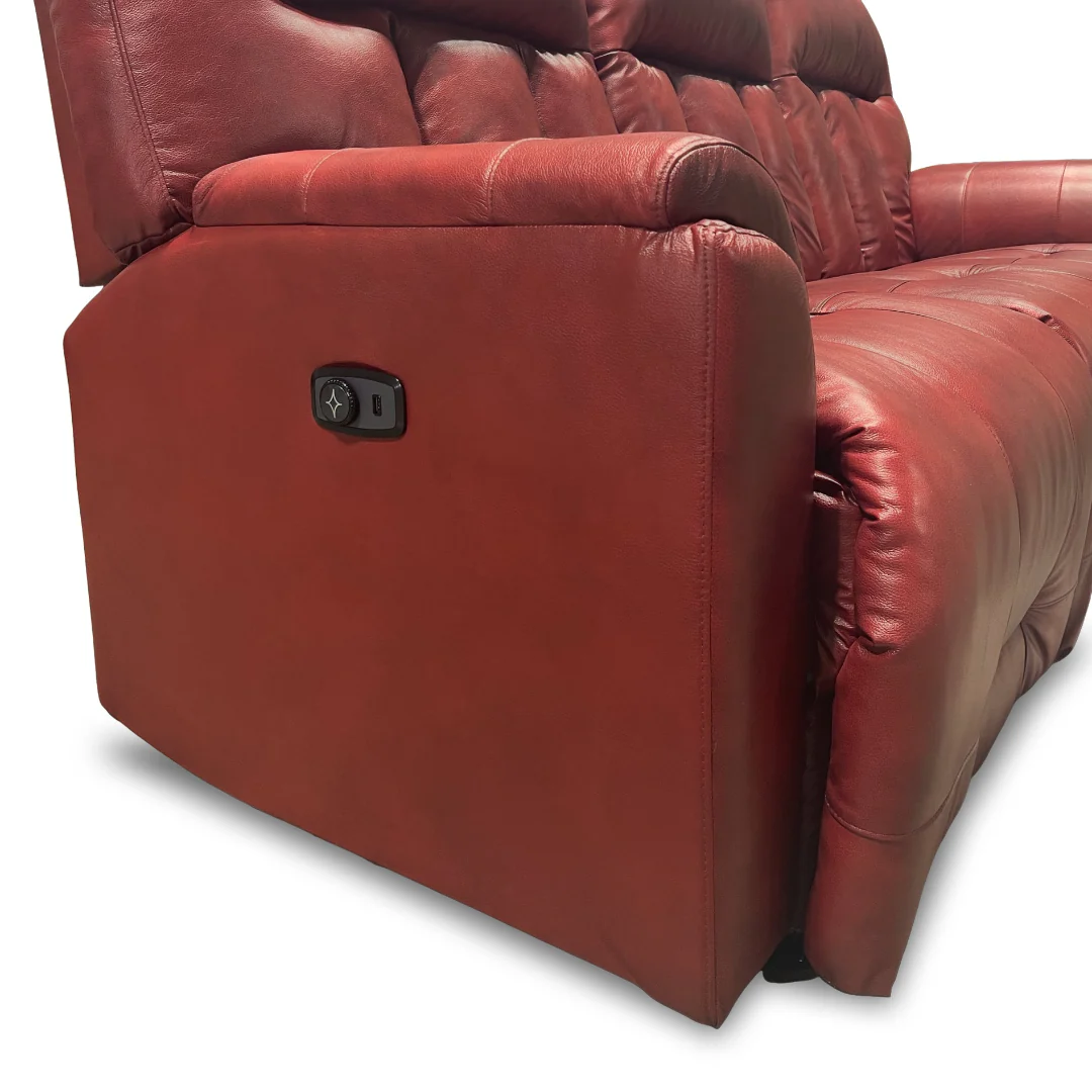 Suitably Leather Power Reclining Sofa - Image 9