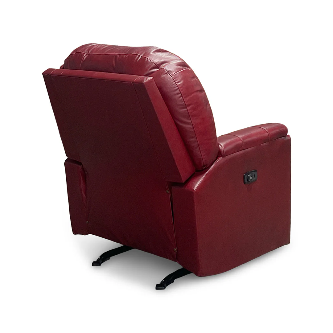 Suitably Leather Power Rocker Recliner - Image 7