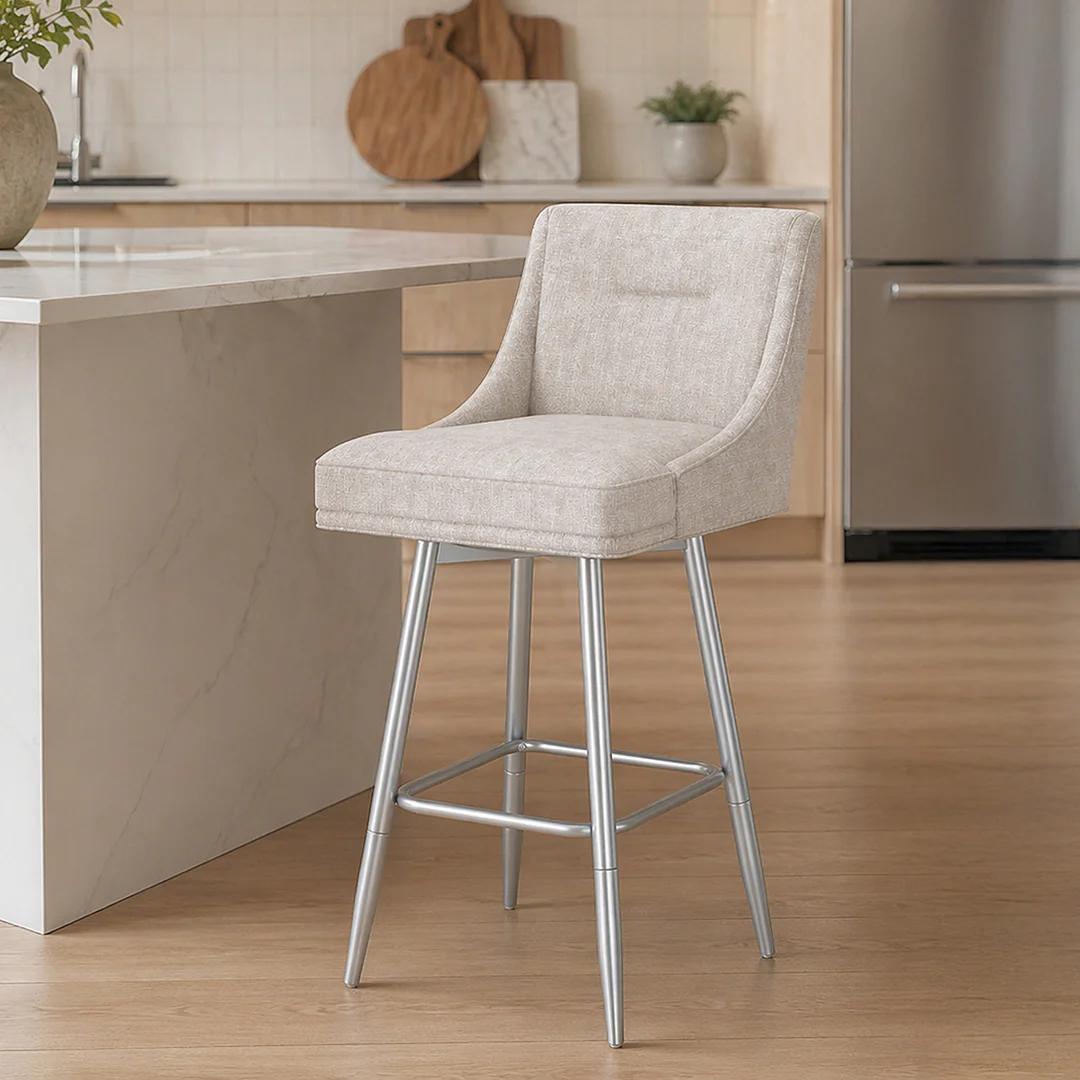 Tapered Bar Stool - Beige - Image 22