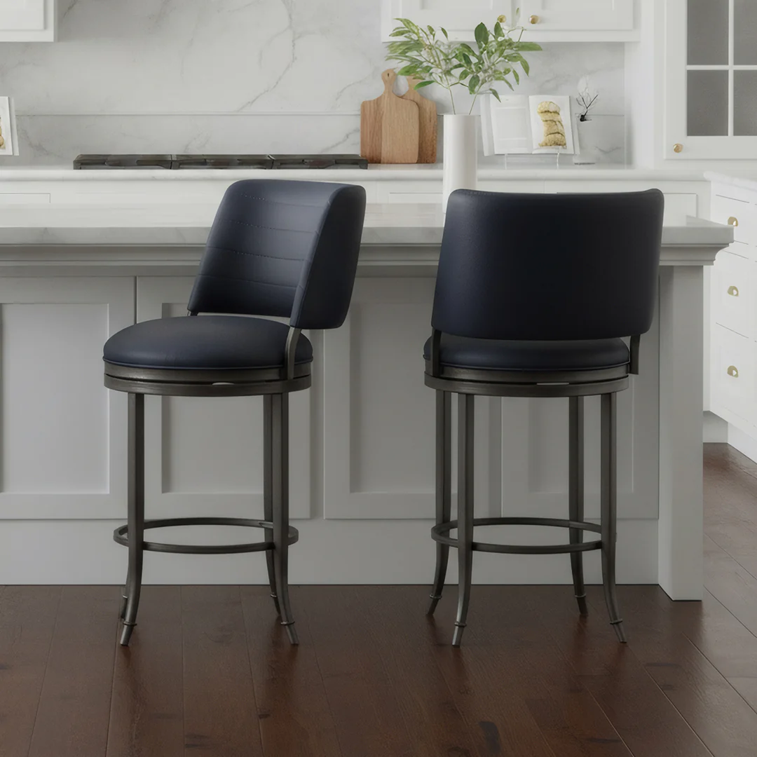 Torres Upholstered Swivel Counter Stool - Image 2