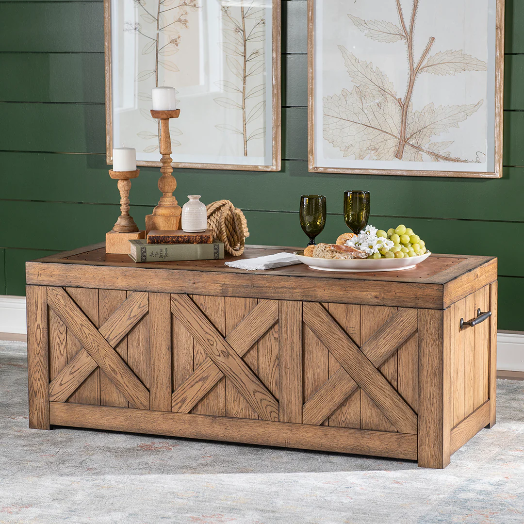Vintage Market Captains Trunk Cocktail Table - Image 2