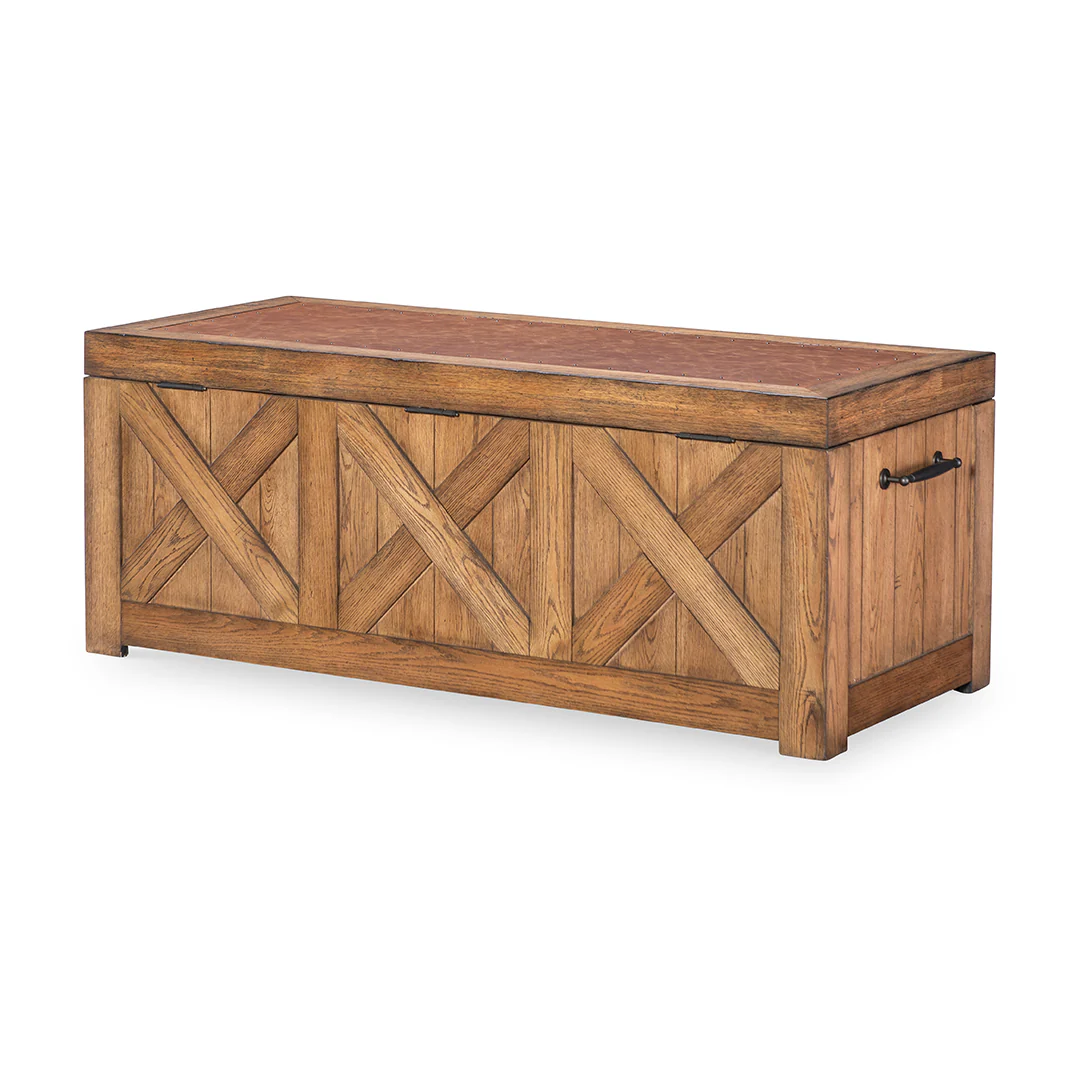 Vintage Market Captains Trunk Cocktail Table - Image 3