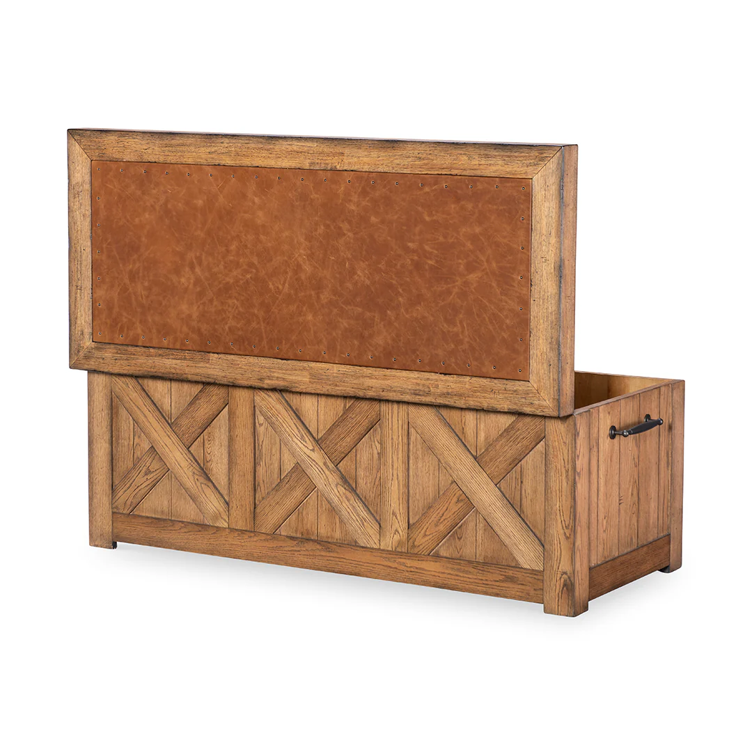 Vintage Market Captains Trunk Cocktail Table - Image 4