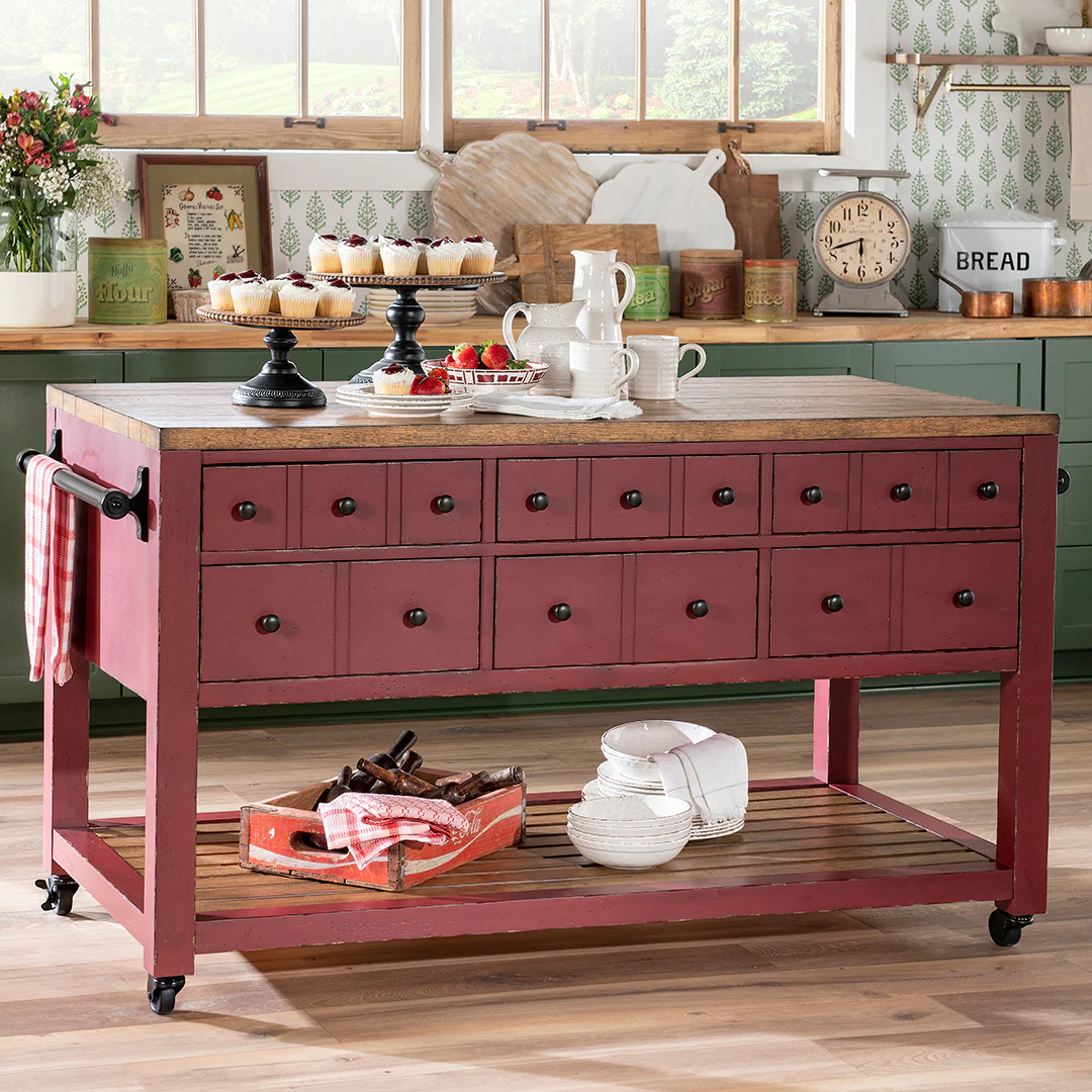 Vintage Market Kitchen Island - Image 2