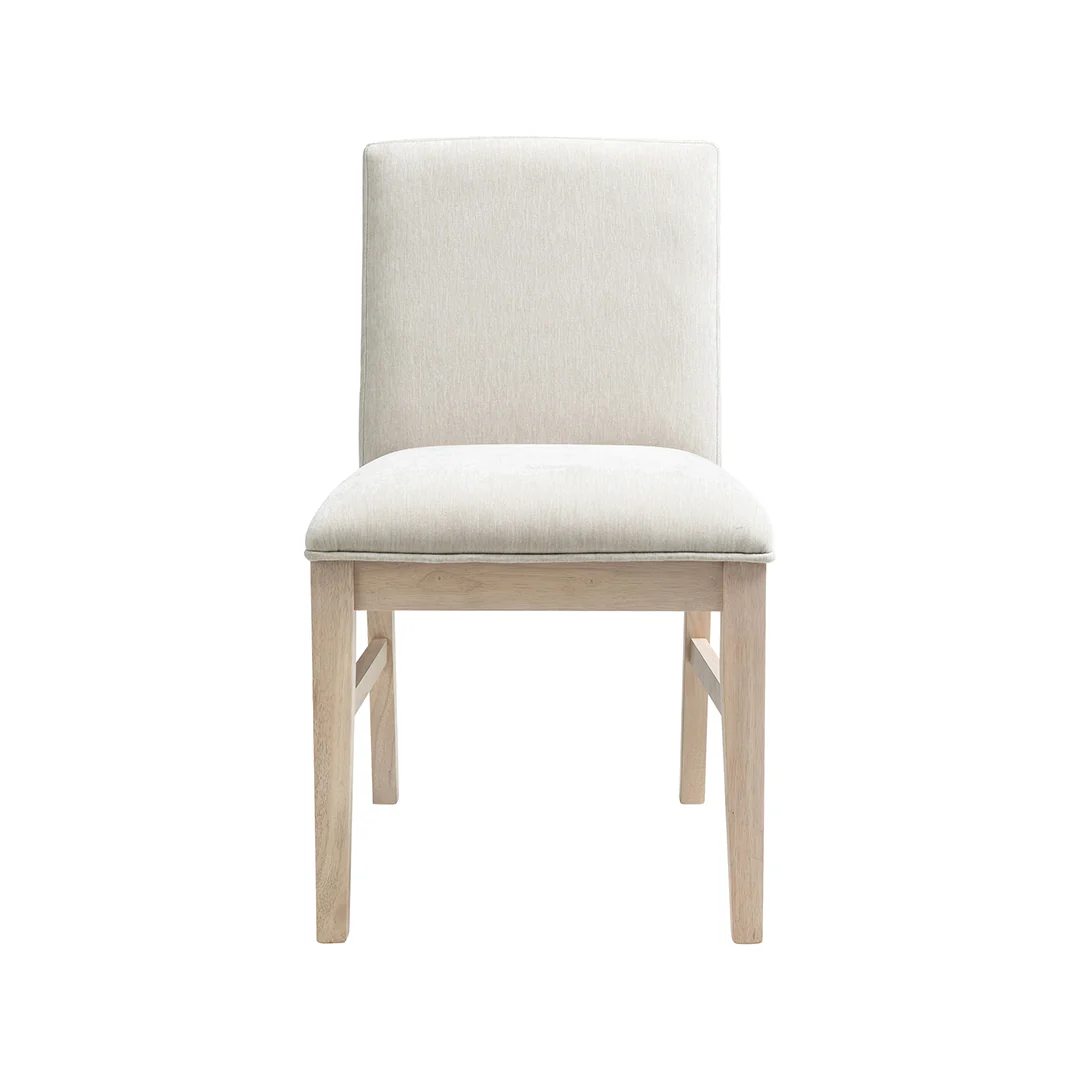 West End Natural Upholstered Side Chair - White - Image 3