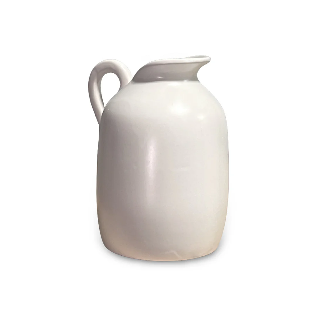 White Ceramic Pitcher - Image 4