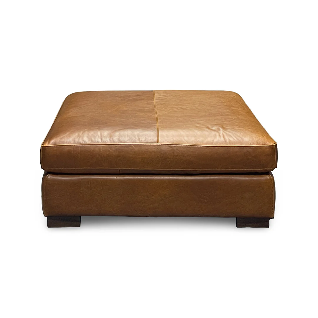 Wyoming Leather Ottoman - Image 3