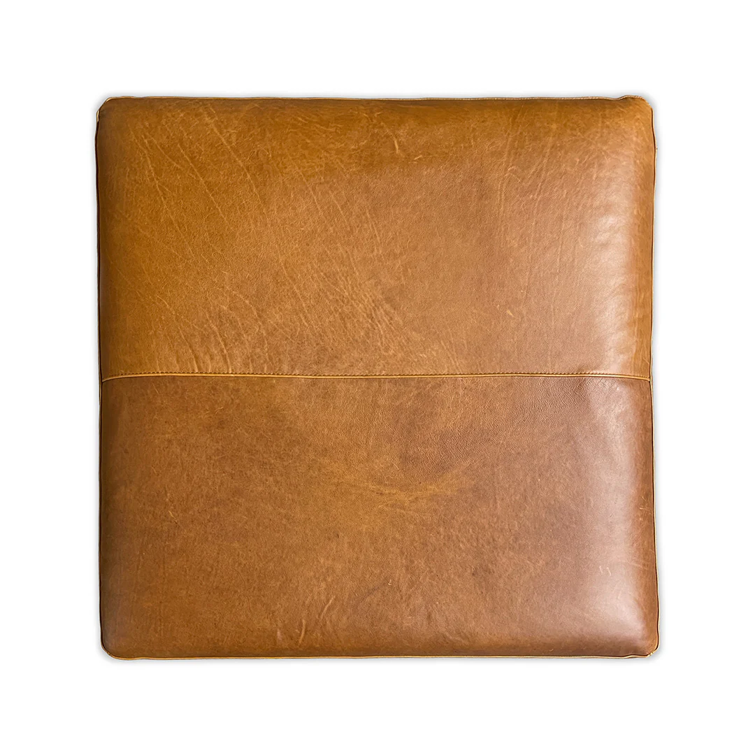 Wyoming Leather Ottoman - Image 4